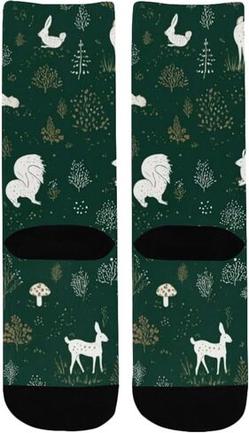 جوارب المشي لمسافات طويلة بزخارف الغابة الداكنة - جوارب شتوية حرارية سميكة دافئة للأولاد والبنات الصغار للمدرسة، والارتداء اليومي والأنشطة الخارجية in Kuwait