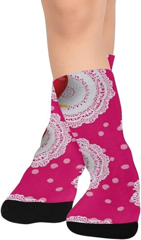 جوارب للتنزه سيرًا على الأقدام من الدانتيل على شكل قلب - جوارب شتوية حرارية سميكة دافئة للأطفال الصغار للأولاد والبنات للمدرسة، والارتداء اليومي والأنشطة الخارجية in Kuwait