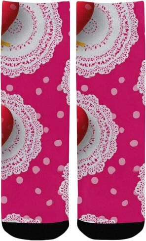 جوارب للتنزه سيرًا على الأقدام من الدانتيل على شكل قلب - جوارب شتوية حرارية سميكة دافئة للأطفال الصغار للأولاد والبنات للمدرسة، والارتداء اليومي والأنشطة الخارجية in Kuwait