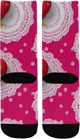 جوارب للتنزه سيرًا على الأقدام من الدانتيل على شكل قلب - جوارب شتوية حرارية سميكة دافئة للأطفال الصغار للأولاد والبنات للمدرسة، والارتداء اليومي والأنشطة الخارجية in Kuwait