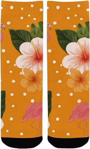 جوارب Hibiscus Heart Vibe للمشي لمسافات طويلة - جوارب شتوية سميكة دافئة للأولاد والبنات الصغار للمدرسة، والارتداء اليومي والأنشطة الخارجية in Kuwait