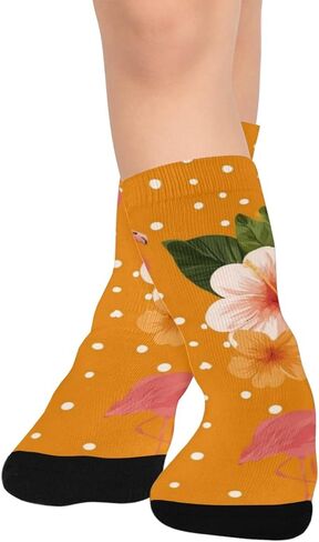 جوارب Hibiscus Heart Vibe للمشي لمسافات طويلة - جوارب شتوية سميكة دافئة للأولاد والبنات الصغار للمدرسة، والارتداء اليومي والأنشطة الخارجية in Kuwait