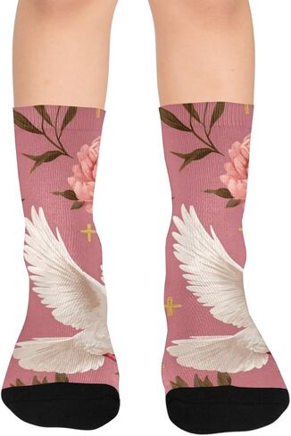 جوارب بيسفول بلوم بيردز الوردية للمشي لمسافات طويلة - جوارب شتوية سميكة دافئة للأولاد والبنات الصغار للمدرسة، والارتداء اليومي والأنشطة الخارجية in Kuwait