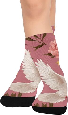 جوارب بيسفول بلوم بيردز الوردية للمشي لمسافات طويلة - جوارب شتوية سميكة دافئة للأولاد والبنات الصغار للمدرسة، والارتداء اليومي والأنشطة الخارجية in Kuwait