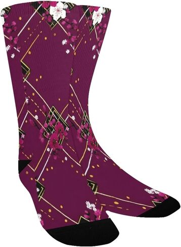 Pink and Gold Trellis Hiking Socks - Toddler Boys & Girls Warm Thick Thermal Winter Crew Socks for School, Daily Wear & Outdoor Activities in Kuwait