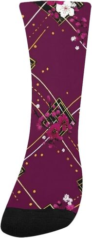 Pink and Gold Trellis Hiking Socks - Toddler Boys & Girls Warm Thick Thermal Winter Crew Socks for School, Daily Wear & Outdoor Activities in Kuwait