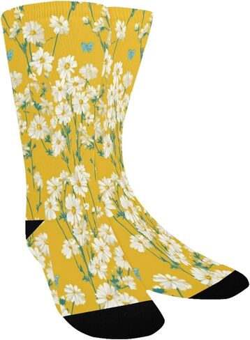 Sunny Daisy Bloom Yellow Hiking Socks - Toddler Boys & Girls Warm Thick Thermal Winter Crew Socks for School, Daily Wear & Outdoor Activities in Saudi Arabia