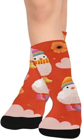 جوارب شتوية للمشي لمسافات طويلة على شكل زهور الفرخ - جوارب شتوية حرارية سميكة دافئة للأولاد والبنات للمدرسة، والارتداء اليومي والأنشطة الخارجية in Kuwait