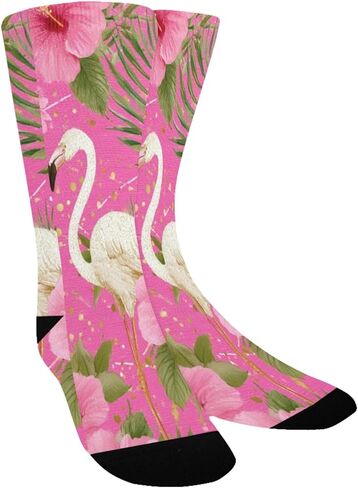 جوارب Flamingo Hibiscus Bloom للمشي لمسافات طويلة - جوارب شتوية سميكة دافئة للأولاد والبنات الصغار للمدرسة، والارتداء اليومي والأنشطة الخارجية in Kuwait