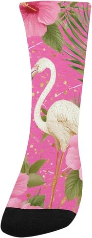 جوارب Flamingo Hibiscus Bloom للمشي لمسافات طويلة - جوارب شتوية سميكة دافئة للأولاد والبنات الصغار للمدرسة، والارتداء اليومي والأنشطة الخارجية in Kuwait