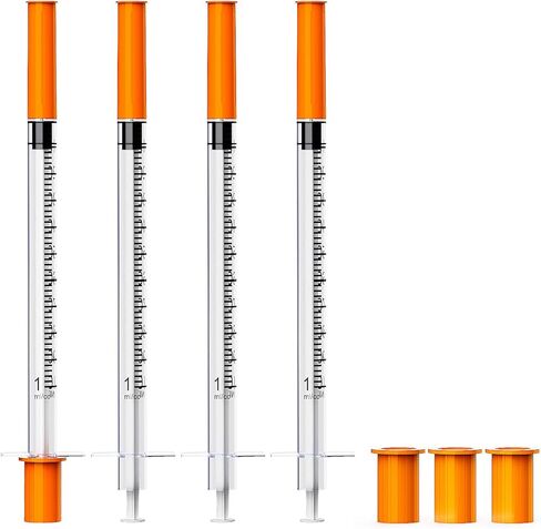 1ml/cc Syringes 31G 1/4 Inch (6mm) Syringe, 25 Pack – Individually Sealed in Saudi Arabia