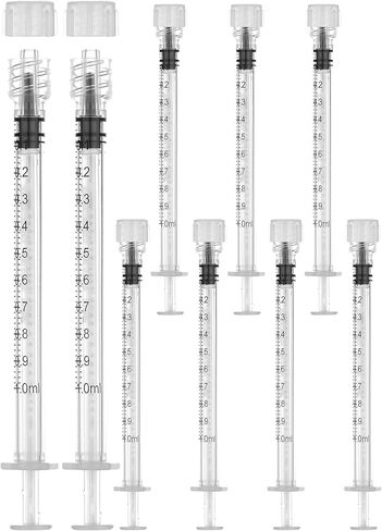 3mL Sterile Luer Lock Syringe Without Needle,Individually Wrapped, Leak-Proof Safety Lock Design for Lab Use and Home Care(10 Pack) in Kuwait