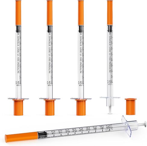 Jeringas 31G x 5/16'' (8mm), 0.5 ml/cc, Orange Cap, 25/Box in Saudi Arabia