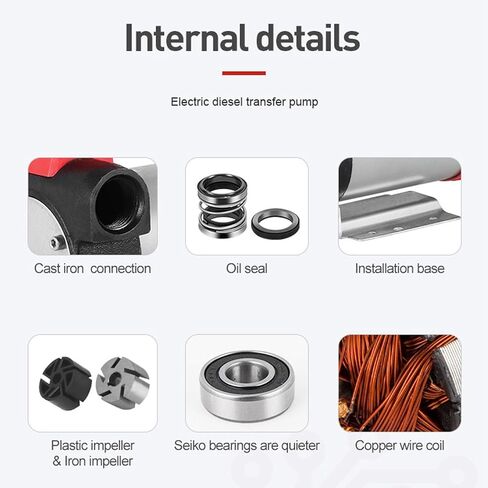 120W Fuel Transfer Pump Alloy Steel Impeller Electric Pump for Construction Vehicles Excavators Trucks in Saudi Arabia