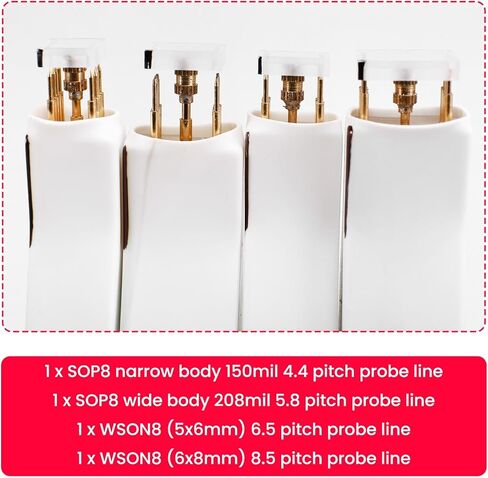 4 قطعة لـ Sop8 Soic8 Wson رقاقة تحميل حرق الكتابة التحقيق الربيع إبرة فلاش Eeprom رقاقة الموقد كابل Sop8 Soic8 رقاقة in Kuwait