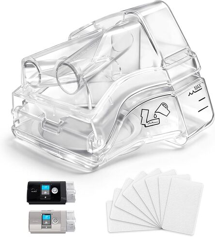 غرفة المياه لجهاز AirSense 10 مع مرشحات CPAP، 24 عبوة من الفلتر المناسب تمامًا وخزان المياه المحكم المتوافق مع أجهزة AirSense 10 وAirCurve 10، ومستلزمات CPAP S10 الموثوقة in Saudi Arabia