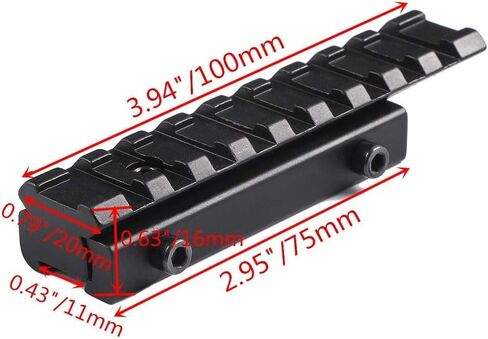 محول حامل السكك الحديدية - يحول الأخاديد المتوافقة مقاس 3/8 بوصة إلى ويفر/بيكاتيني مقاس 7/8 بوصة للنطاق والحلقات التي تناسب طراز مارلين .22 60SN 60 795 91 Savage .22 موديل 64 ستيفنز 62 بندقية in Kuwait