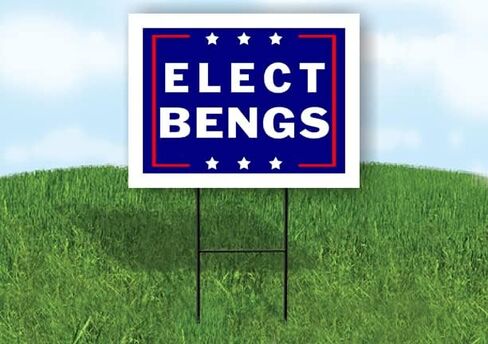 ELECT BENGS - Single Sided Yard Sign Road Sign with Stand - Driveway Signs for Street, Lawn, Block, House, Real Estate - Yard Signs, Custom Sign, Personalized Signage - 18" x 24" in Saudi Arabia
