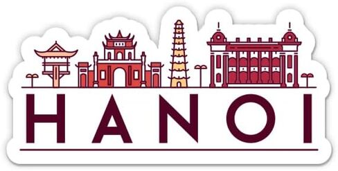 Squiddy Hanoi Vietnam - Vinyl Sticker Decal for Phone, Laptop, Water Bottle (3" Wide) in Saudi Arabia