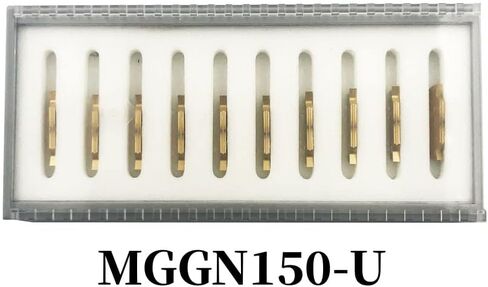 MGHER1010-1.5/2/2.5/3 10×10 مم 3/8 بوصة + 10 قطعة MGGN 150/200/250/300 حامل قطع من الكربيد المطلي بالقصدير حامل أدوات القطع لمخرطة MGEHR/MGIVR أصفر (MGHEL 1010-3+MGGN300)(MGHEL 1010-1. in Kuwait