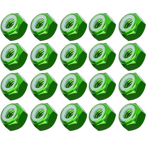 M2 M3 M4 M5 M6 M8 Aluminum Alloy Nylon Insert Lock Nut Self-Locking Hex Nuts Locknuts for Automotive, Motorcycle, Bicycle, DIY Pack of 20 (Peach, M2) in Kuwait