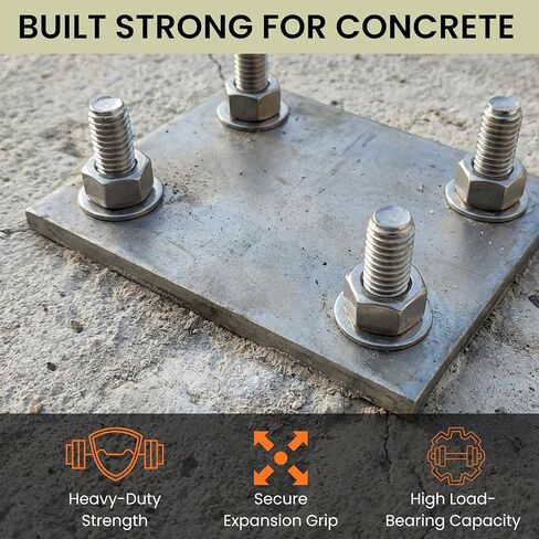 3/8" x 3" inch, 50 Pack of 304 Stainless Steel Wedge Anchors Concrete Fasteners, Concrete Fasteners, Baseplate Hardware, Construction Anchors, Railings Screws in Saudi Arabia