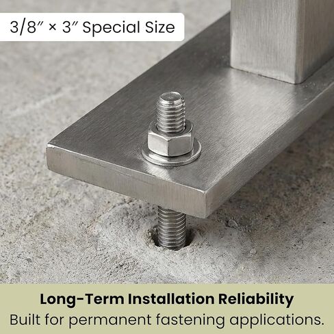 3/8" x 3" inch, 50 Pack of 304 Stainless Steel Wedge Anchors Concrete Fasteners, Concrete Fasteners, Baseplate Hardware, Construction Anchors, Railings Screws in Saudi Arabia