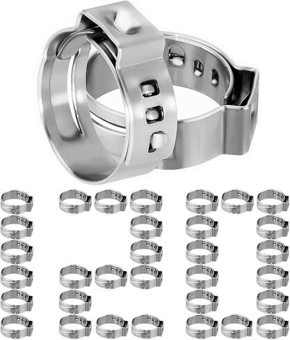 120 قطعة 1/2 بوصة PEX Cinch المشابك، 304 الفولاذ المقاوم للصدأ Cinch حلقات تجعيد قرصة المشابك لوصلات أنابيب Pex in Saudi Arabia