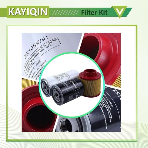 Filter Kit Compatible with ZS1059791 KAYIQIN Air/Oil Separator + ZS1059789 Oil Filter + ZS1060578 Air Filter Air Compressor Replacement Parts in Kuwait