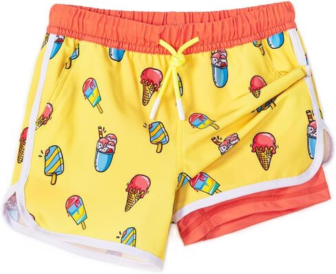 سروال سباحة للأولاد مع بطانة ضغط، شورت سباحة عتيق سريع الجفاف، بدلة سباحة للأطفال الصغار مع جيوب in Kuwait