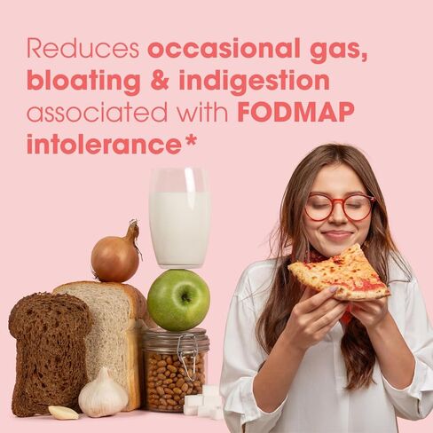 إنتوليران فوديميكس (كواتراز) الإنزيمات الهاضمة - 108 كبسولات | ملحق بجرعات عالية لعدم تحمل FODMAP | يساعد على هضم اللاكتوز والكربوهيدرات المعقدة | نقي ونباتي | انخفاض فودماب in Kuwait