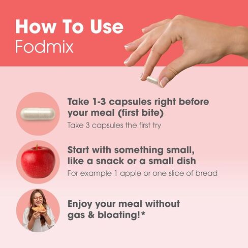 إنتوليران فوديميكس (كواتراز) الإنزيمات الهاضمة - 108 كبسولات | ملحق بجرعات عالية لعدم تحمل FODMAP | يساعد على هضم اللاكتوز والكربوهيدرات المعقدة | نقي ونباتي | انخفاض فودماب in Kuwait