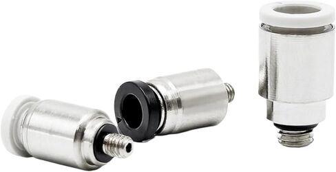 10pcs Pneumatic mini quick plug air pipe circular joint thread straight through miniature POC3/4/6-M3/M5/M6(10pcs POC3-01) in Saudi Arabia