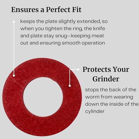 Cutlery Mania #32 Fiber Commercial Meat Grinder Washer for Hobart (4-Pack) | 2" OD X 1-1/8" ID X .125" Thick, Washers are Black in Kuwait