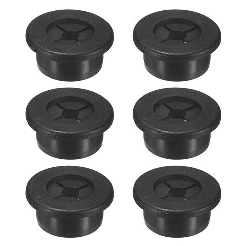 M METERXITY 4-Pack Rubber Grommets for Wiring 25mm Desk Grommet Double-Sided Flexible Cable Cord Grommet Desk Hole Cover for Cables/Wires Through Protection Cable Grommet [Black] in Kuwait