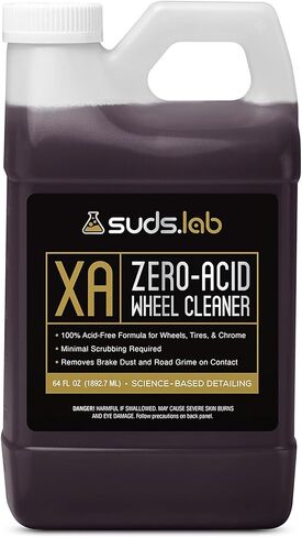 Suds Lab XA Zero-Acid Wheel Cleaner - Cleans Brake Dust and Grime for Car Rims and Tires - Safe on Chrome, Alloy and Aluminum Rims - 32 oz in Kuwait