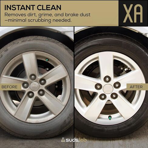 Suds Lab XA Zero-Acid Wheel Cleaner - Cleans Brake Dust and Grime for Car Rims and Tires - Safe on Chrome, Alloy and Aluminum Rims - 32 oz in Kuwait