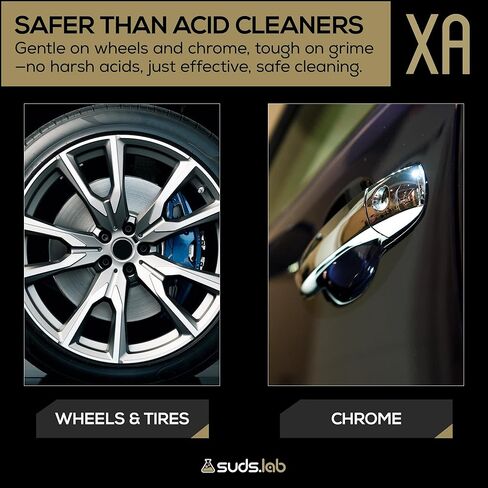 Suds Lab XA Zero-Acid Wheel Cleaner - Cleans Brake Dust and Grime for Car Rims and Tires - Safe on Chrome, Alloy and Aluminum Rims - 32 oz in Kuwait