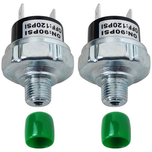 مفتاح ضغط هواء مدمج 1/8 بوصة NPT 90-120 PSI، للأجهزة الهوائية المتعددة، متوافق مع طاقة تيار مستمر 12 فولت/24 فولت in Kuwait