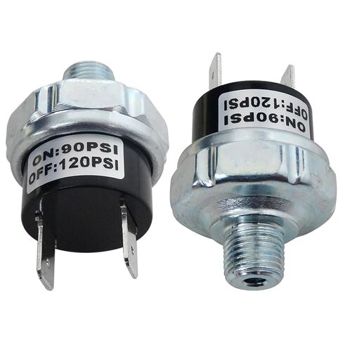 مفتاح ضغط هواء مدمج 1/8 بوصة NPT 90-120 PSI، للأجهزة الهوائية المتعددة، متوافق مع طاقة تيار مستمر 12 فولت/24 فولت in Kuwait