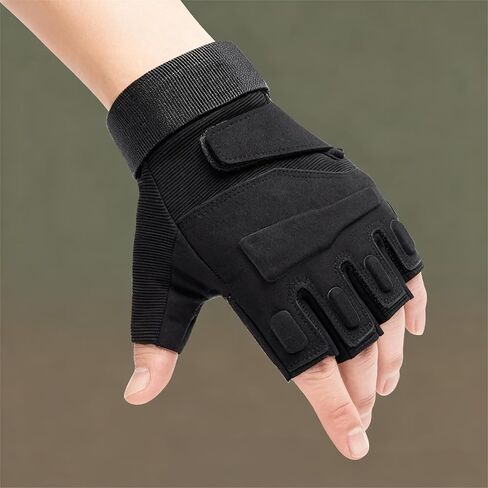 Fingerless Tactical Gloves, Half Finger Protective Gloves for Men Women Non-Slip Padded Gloves for Outdoor Training Cycling Hiking in Saudi Arabia