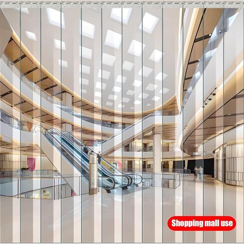 ستارة باب بشريط من الفينيل الشفاف من الدرجة الصناعية، لفة ستارة PVC عازلة للحرارة لممرات التبريد ومداخل المرآب (W90xH210cm/35.43x82.68in) in Kuwait