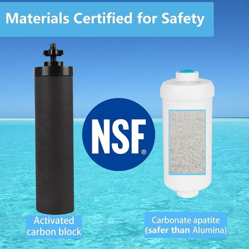 Gravity Water Filter Replacement,for Berkey® Black Carbon (BB9-2®) Purification Elements and Fluoride Filters K5366 (PF-2®) Combo Pack,Compatible with Berkey® Filtration System,Pack of 4 in Saudi Arabia