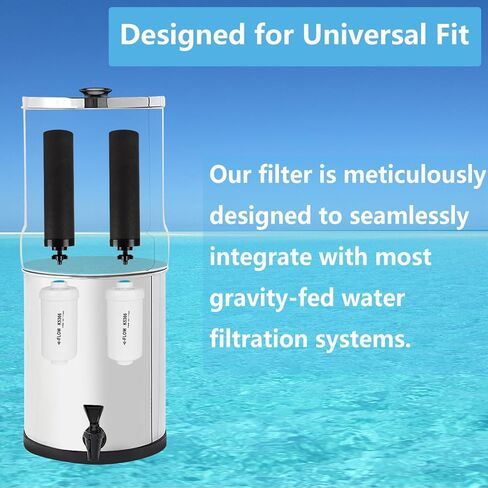 Gravity Water Filter Replacement,for Berkey® Black Carbon (BB9-2®) Purification Elements and Fluoride Filters K5366 (PF-2®) Combo Pack,Compatible with Berkey® Filtration System,Pack of 4 in Saudi Arabia