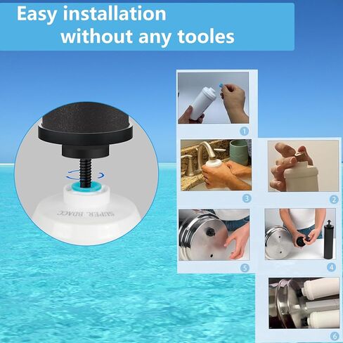 Gravity Water Filter Replacement,for Berkey® Black Carbon (BB9-2®) Purification Elements and Fluoride Filters K5366 (PF-2®) Combo Pack,Compatible with Berkey® Filtration System,Pack of 4 in Saudi Arabia