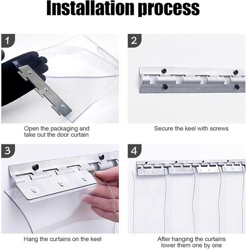 مجموعة ستائر الباب الناعمة للفريزر PVC - ستارة باب شريطية بلاستيكية مقاومة للماء لمبردات المشي، ومصاريع الإعصار، وأبواب المستودعات (W225xH250cm/88.58x98.43in) in Kuwait