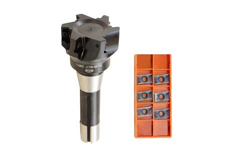 Shars 2-1/2" 90 Degree R8 Shank Indexable End Mill with 6 PCS APKT1604 Insert P[ in Saudi Arabia