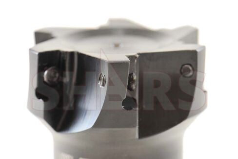 Shars 2-1/2" 90 Degree R8 Shank Indexable End Mill with 6 PCS APKT1604 Insert P[ in Saudi Arabia