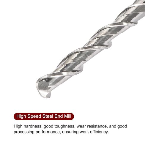 HARFINGTON 2pcs Ball Nose End Mill 6mm Diameter 52mm Cutting Length 6mm Shank High Speed Steel 2 Flutes Spiral Upcut CNC Router Bits in Saudi Arabia