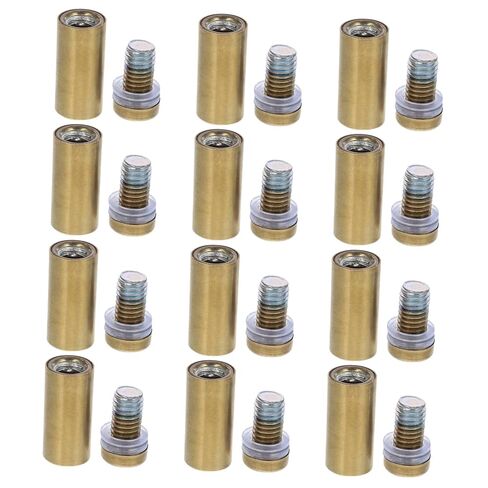 Zerodeko 12pcs Gold Stainless Steel Advertising Standoff Nails for Glass Acrylic Display Decorative Screw Mounts for Signs in Saudi Arabia